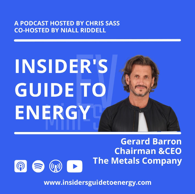 A chat with Garard Barron, Chairman/CEO of The Metals Company, about ‘metals, mining and a more friendly approach to meeting the ever increasing demand.’ 