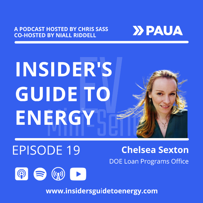 Chris Sass and Niall Riddell from Paua, talk to Chelsea Sexton, from the Loan Programs Office within the Department of Energy. They discuss ‘green dots and giga factories and navigating the EV revolution’.